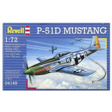 KIT PARA MONTAR REVELL AVIÃO P-51D MUSTANG 1/72 34 PEÇAS REV 04148